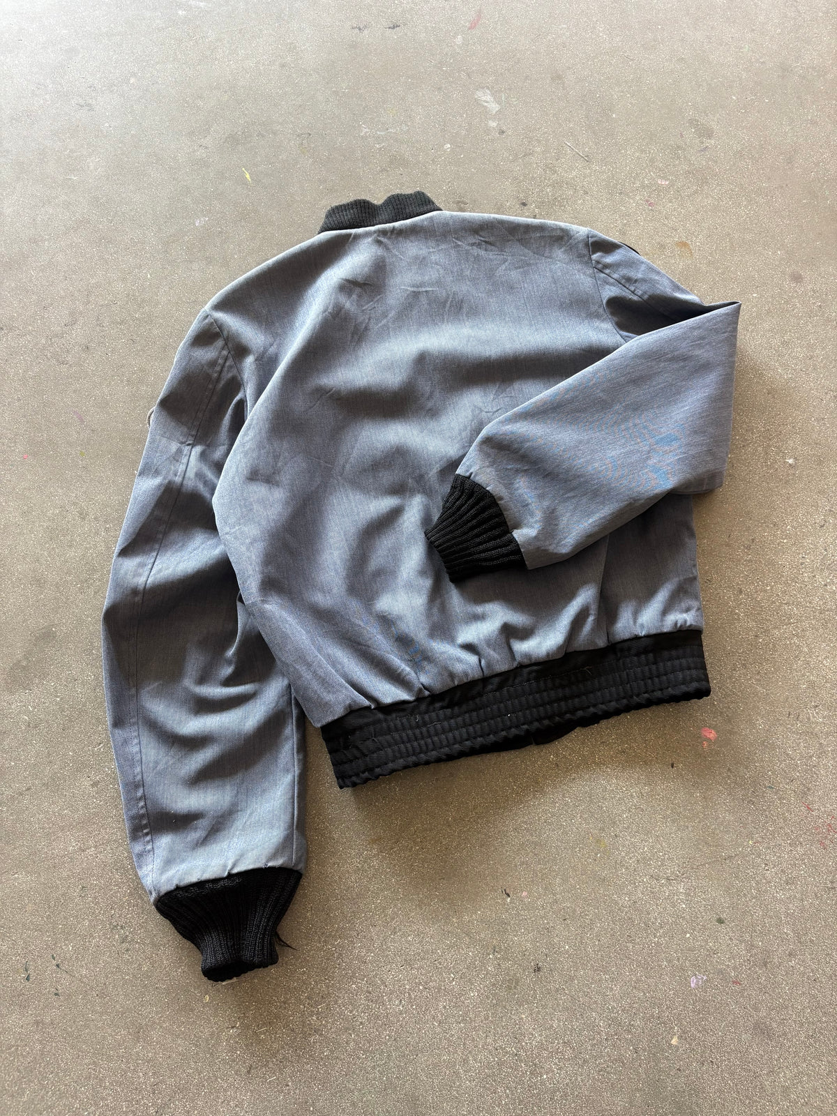80’S NAVY AVIATION NYLON LINED PATCH BOMBER - BOXY M