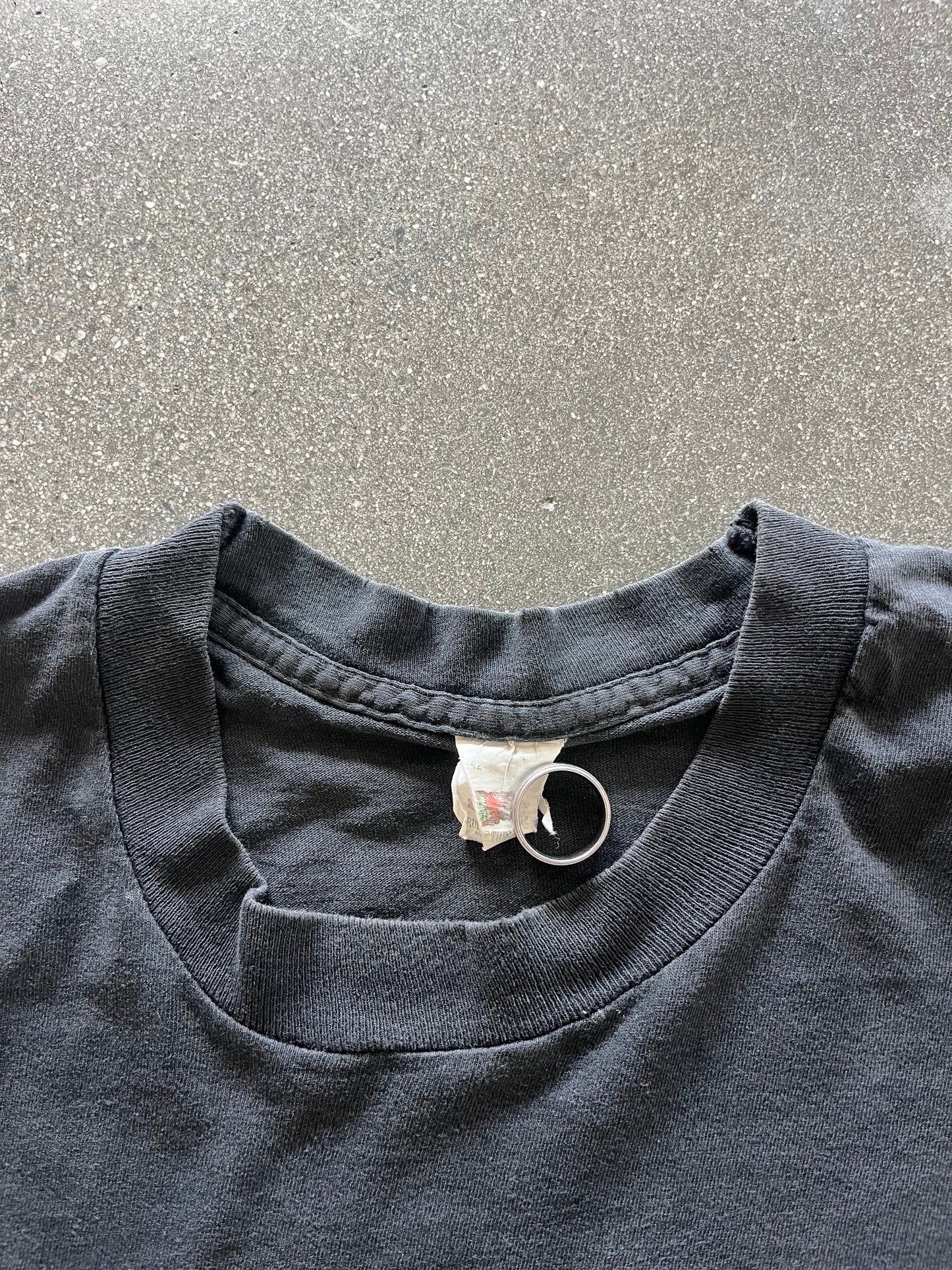 80’S BLACK POCKET TEE - M