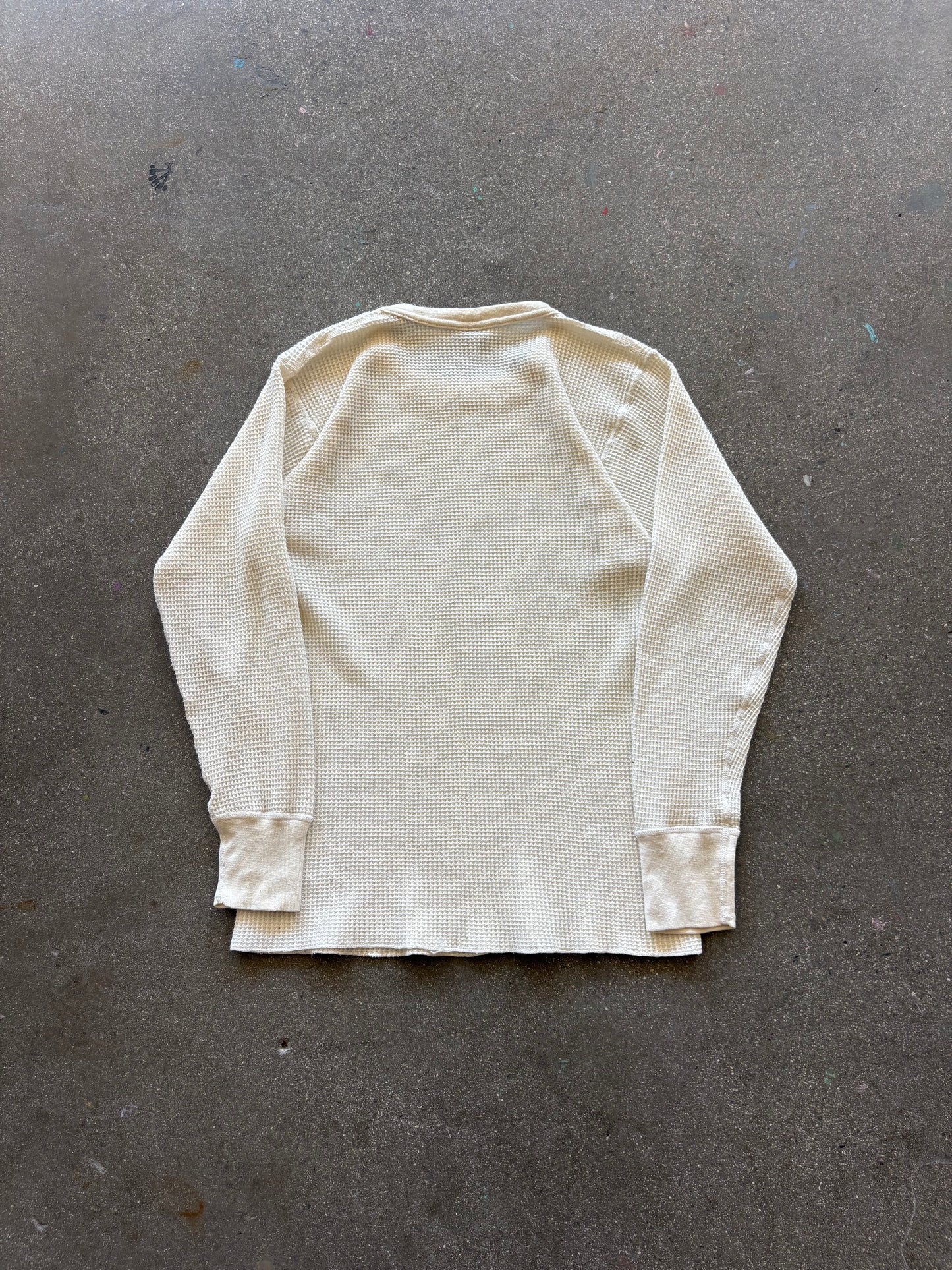 80’S CREAM LONGJOHNS WAFFLE THERMAL - M