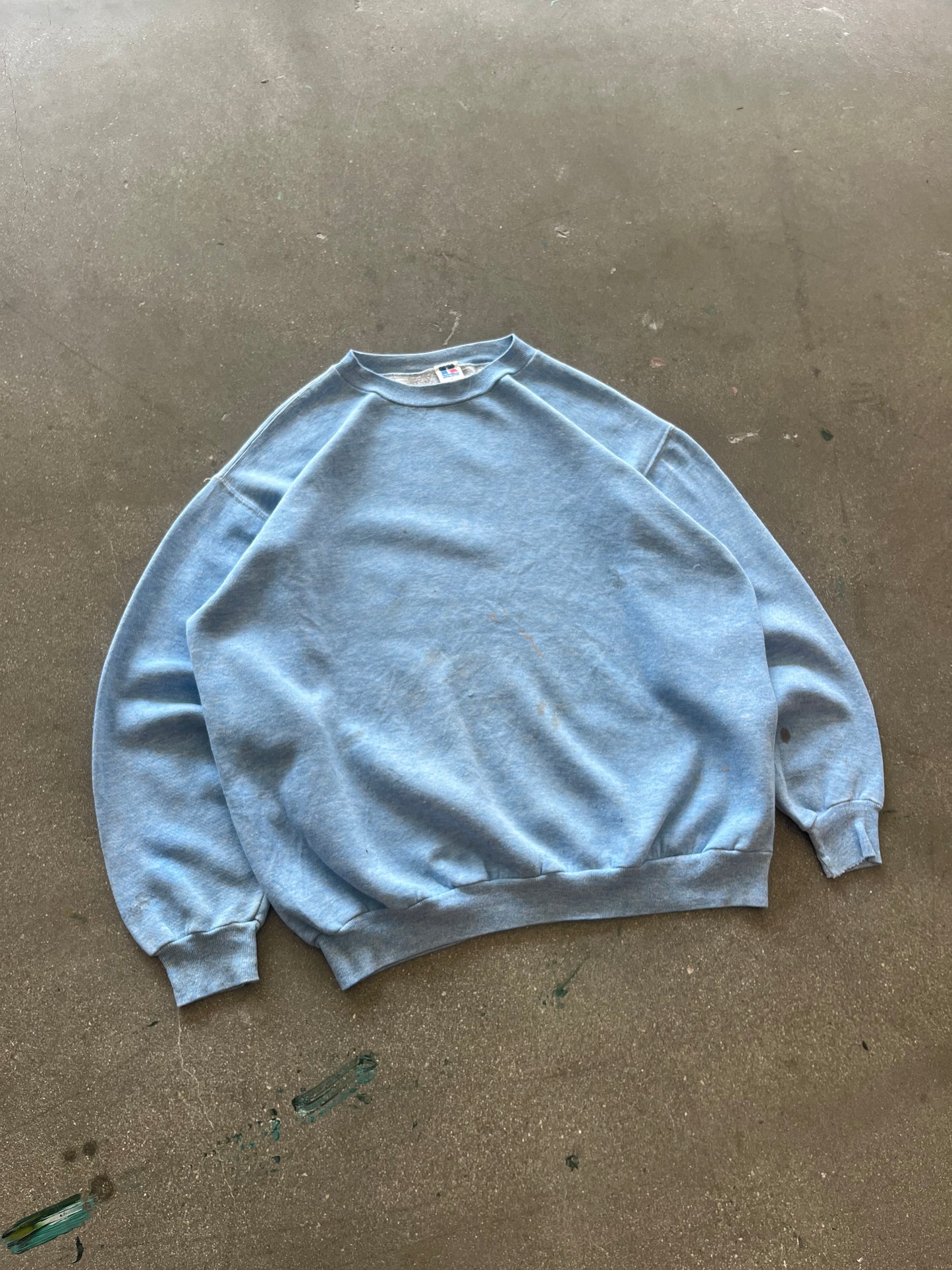 80’S BABY BLUE RUSSELL ATHLETIC CREWNECK- BOXY L