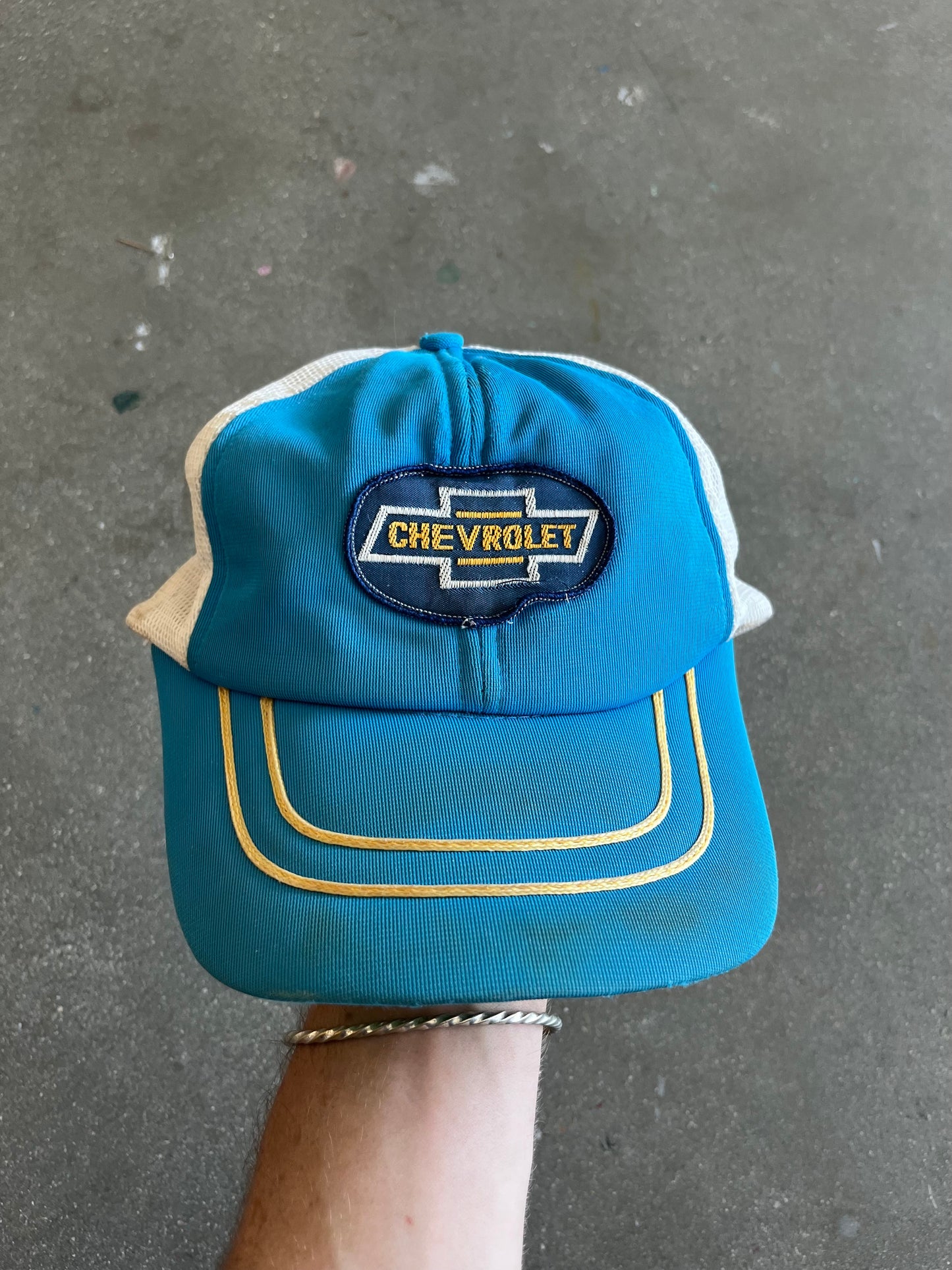 90’S BABY BLUE “CHEVROLET” TRUCKER - ONE SIZE