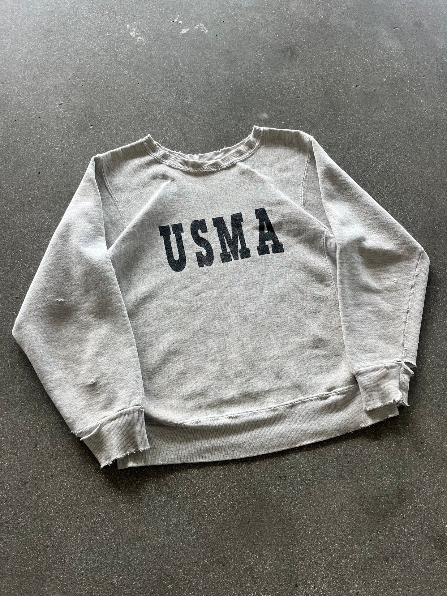 80’S DISTRESSED “USMA” REVERSE WEAVE - BOXY M