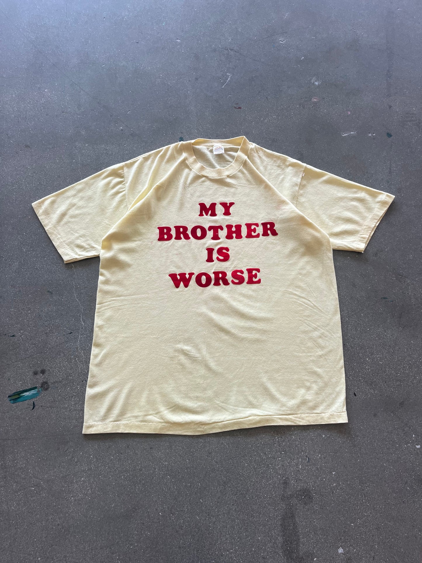 70’S “MY BROTHER IS WORSE” TEE - L/XL