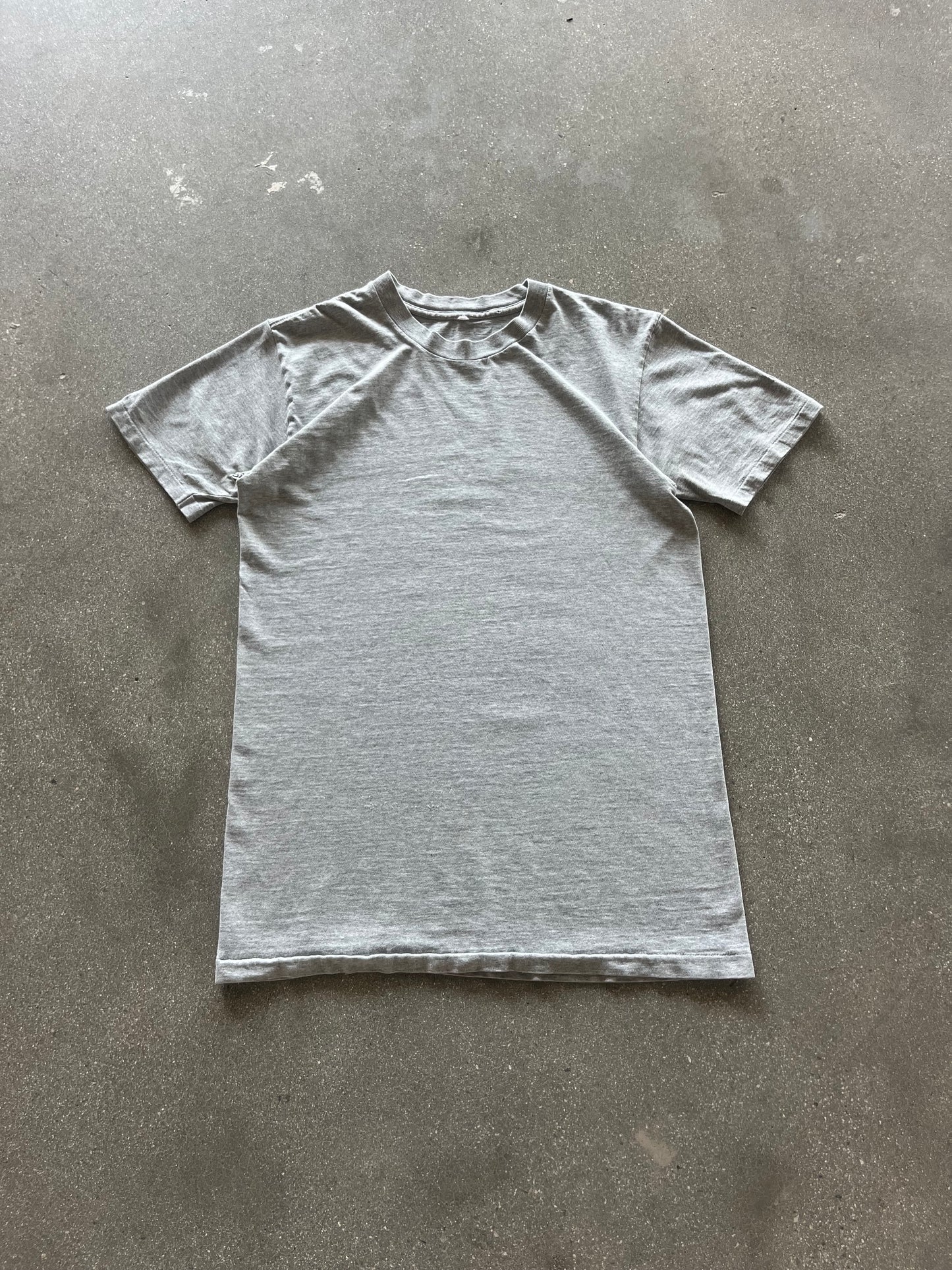 80’S HEATHER GRAY BLANK - M/L