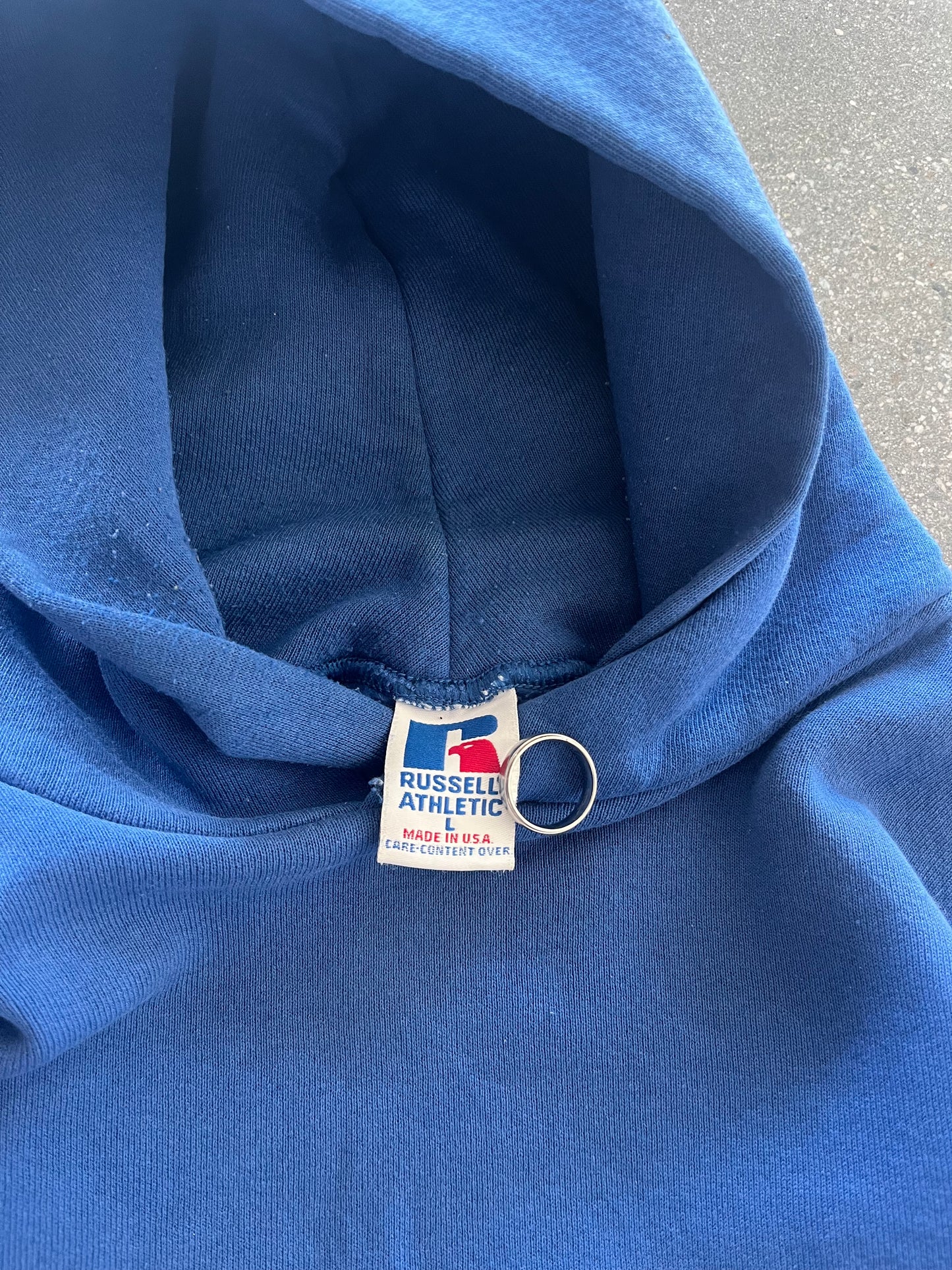 90’S PRIMARY BLUE RUSSELL ATHLETIC HOODIE - BOXY L