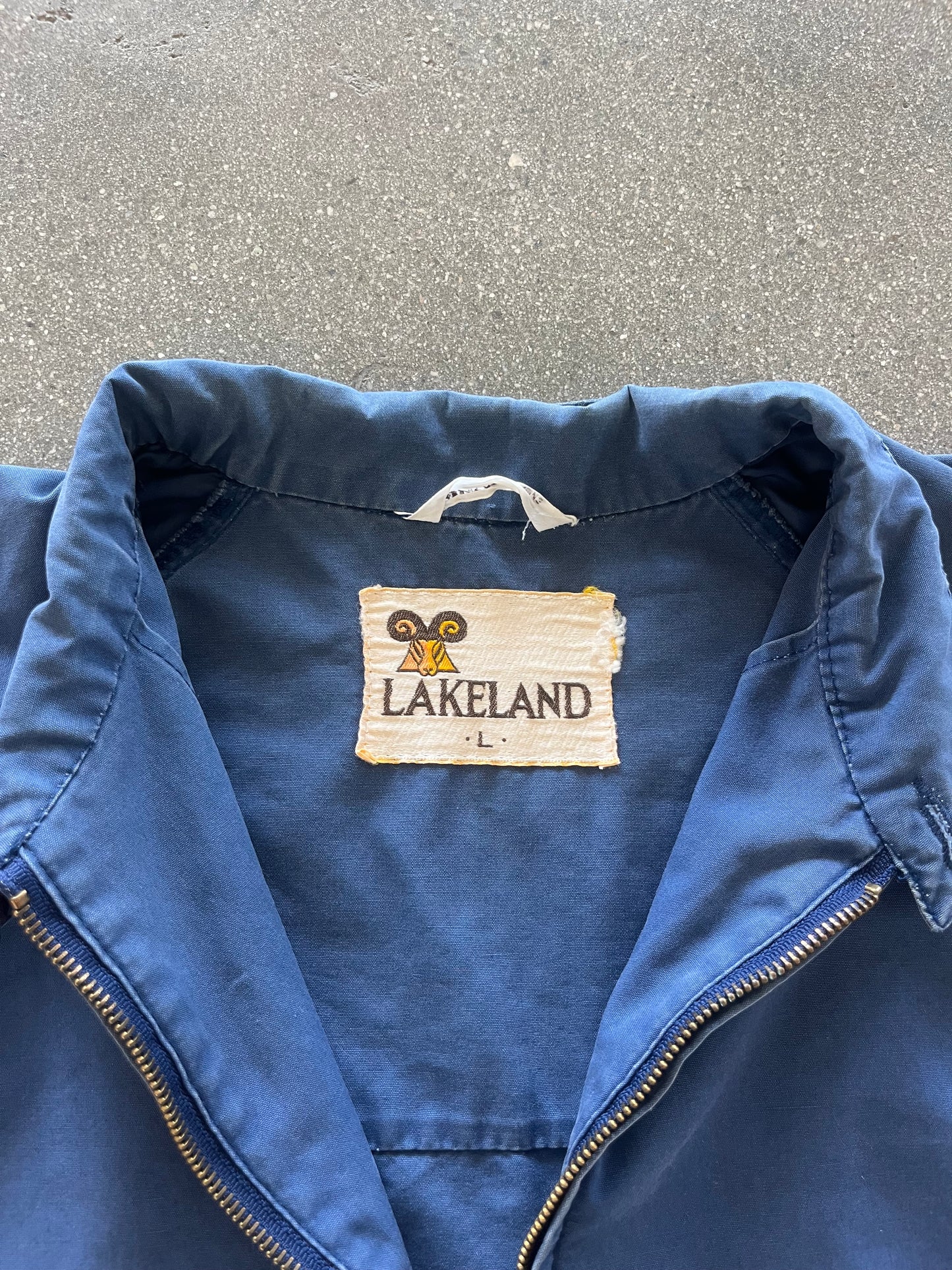 90’S BLUE DETROIT STYLE COACH ZIP UP - BOXY M/L