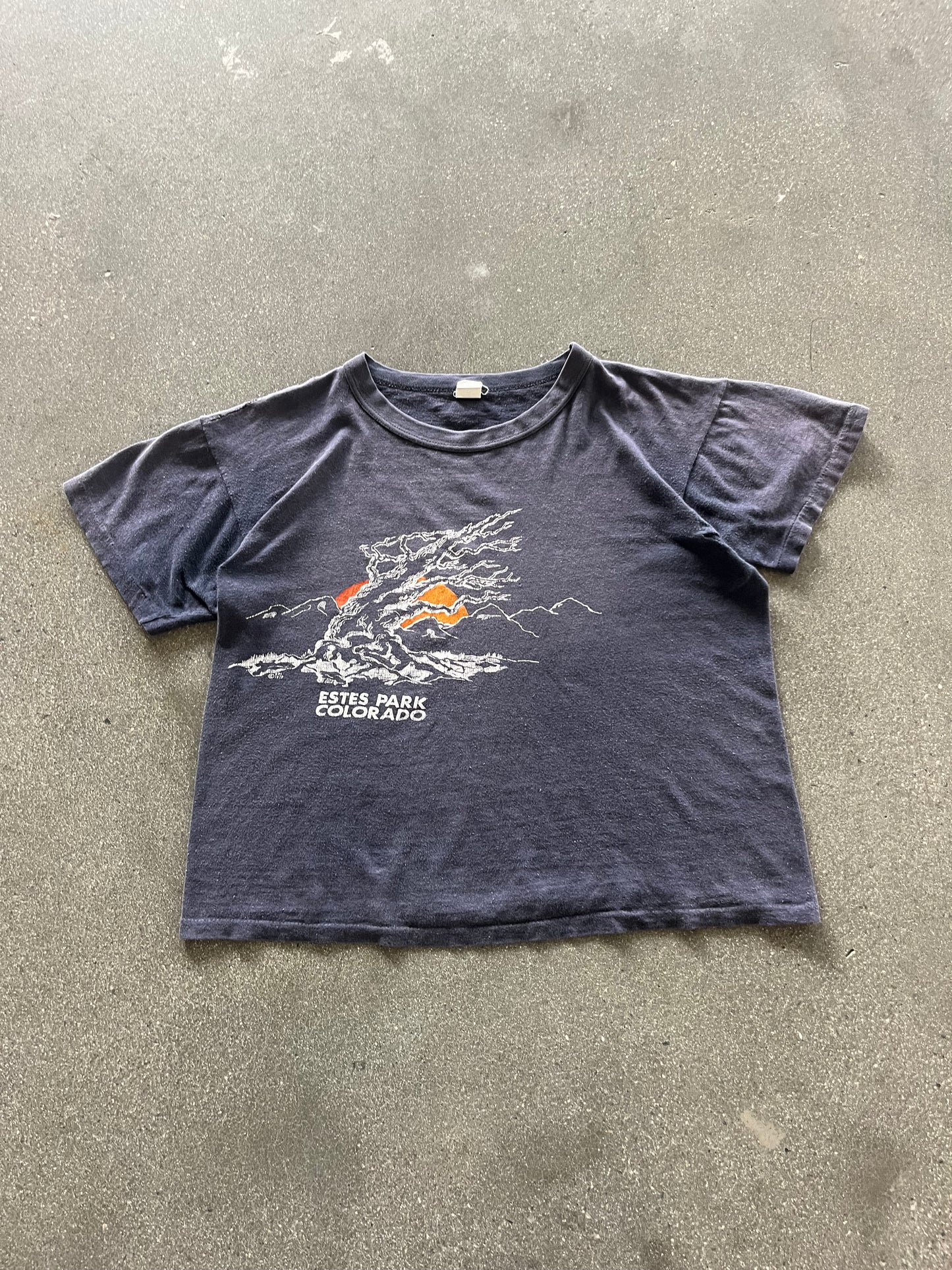 80’S SUNFADED “ESTES PARK” BABY TEE - BOXY S/M