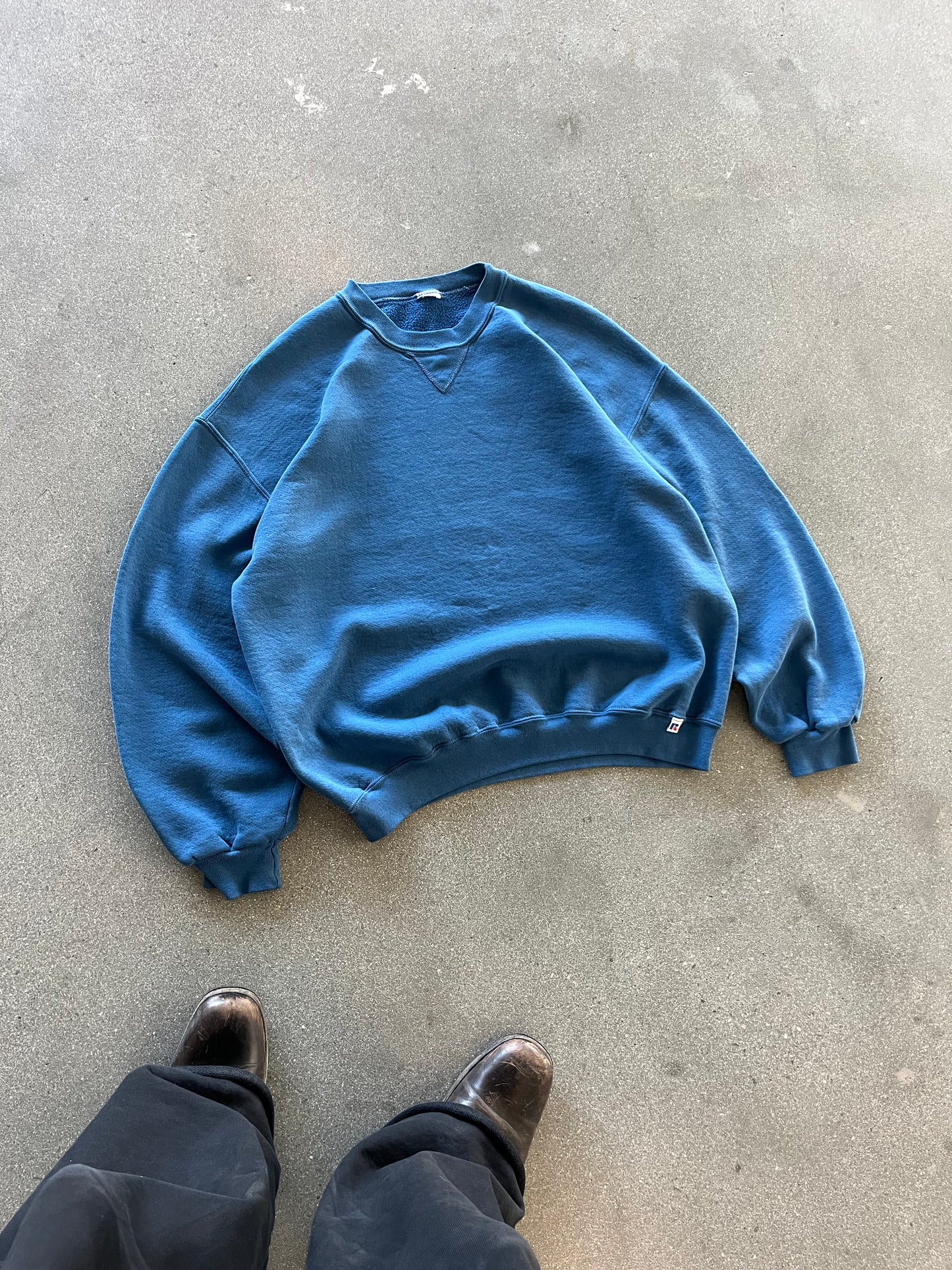 90’S PRIMARY BLUE RUSSELL CREWNECK - BOXY L