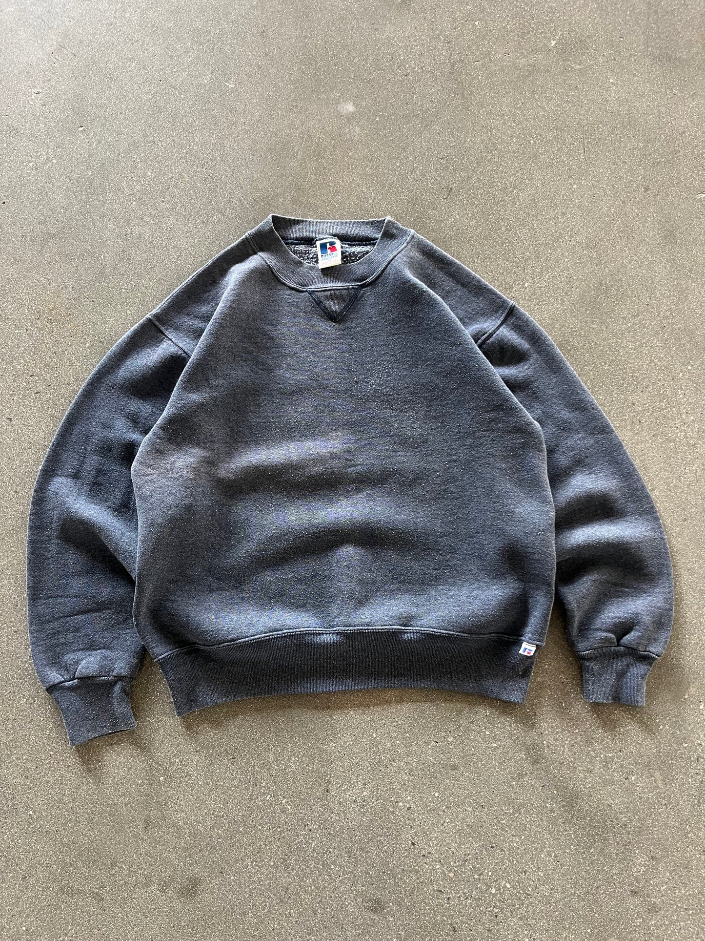 90’S FADED NAVY RUSSELL CREWNECK - BOXY M