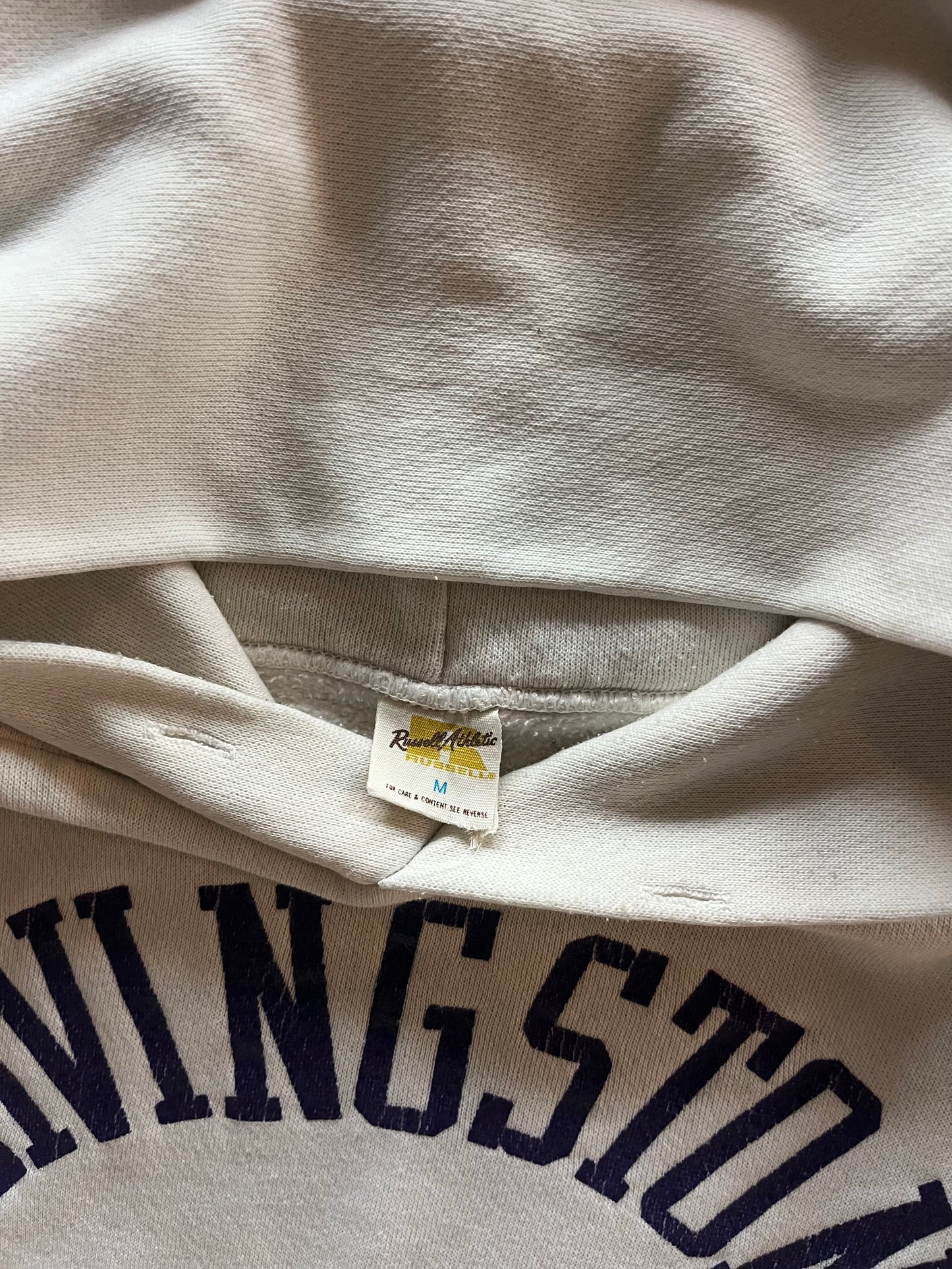 70’S “LIVINGSTON ATHLETICS” RUSSELL HOODIE - S/M