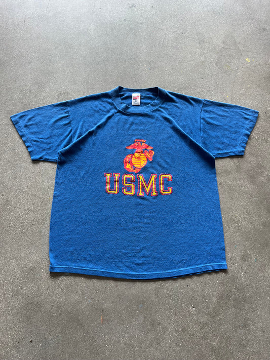 90’S BLUE “USMC” TEE - BOXY L