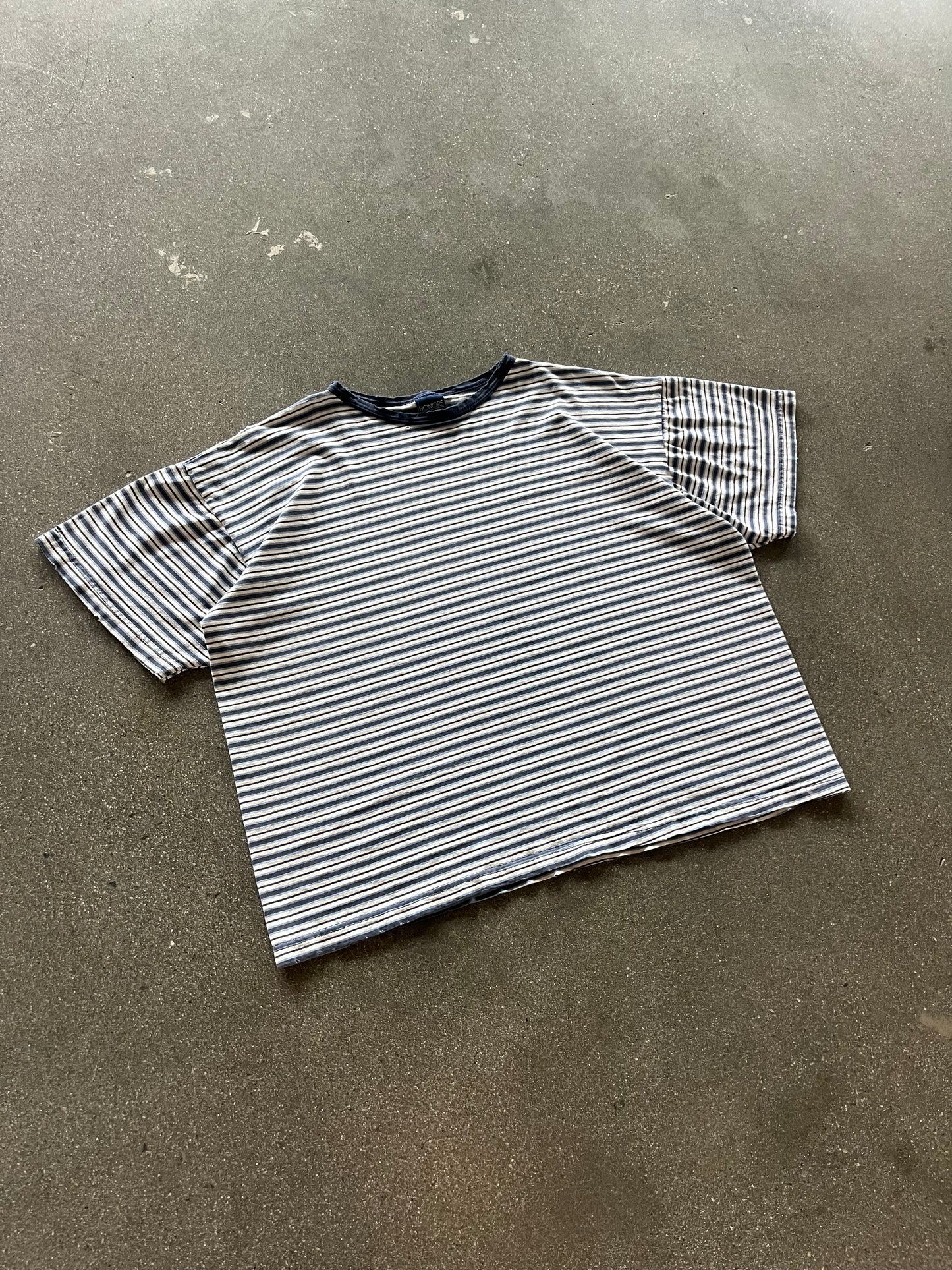 90’S BLUE STRIPED TEE - BOXY S/M
