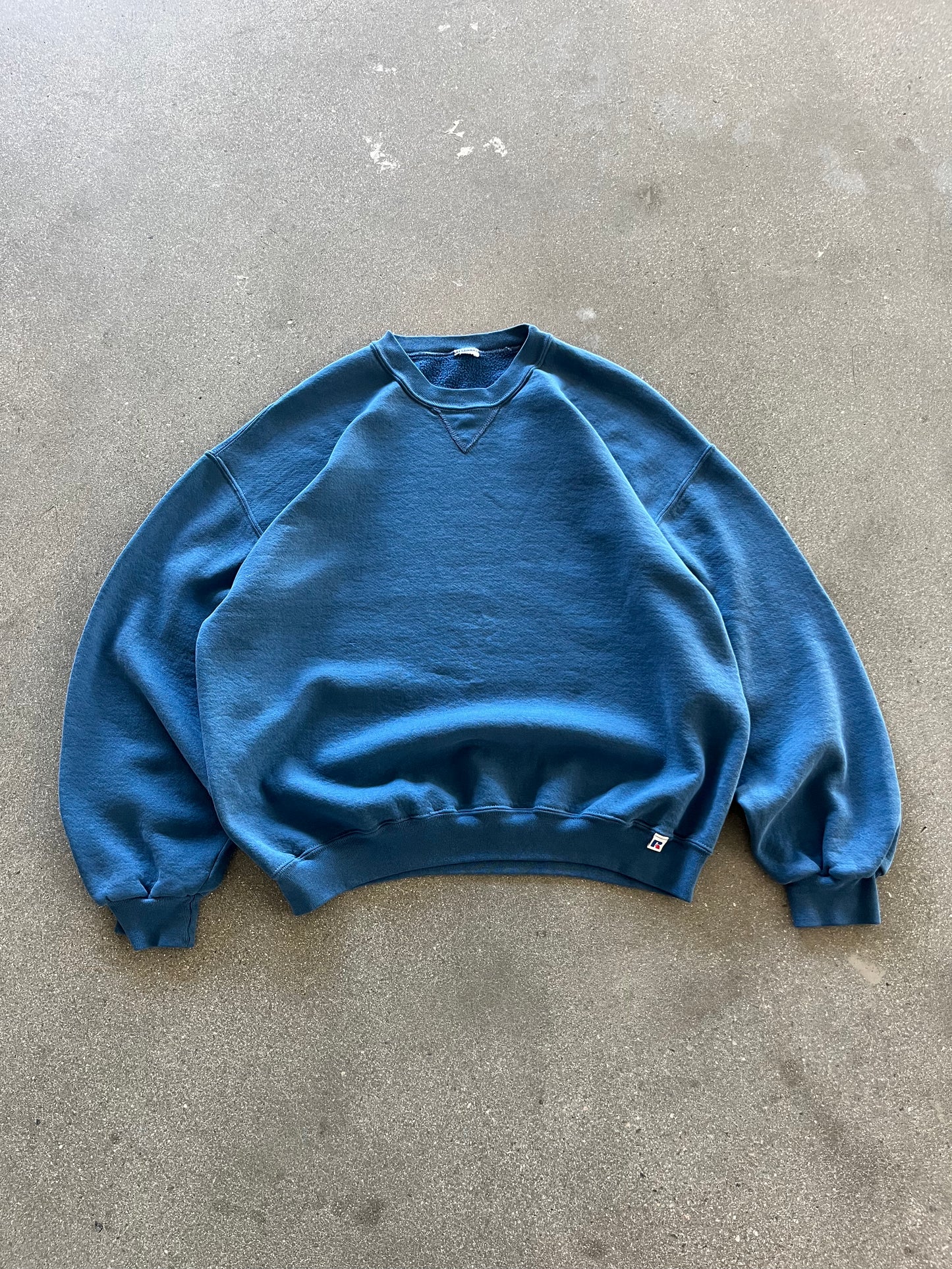 90’S PRIMARY BLUE RUSSELL CREWNECK - BOXY L