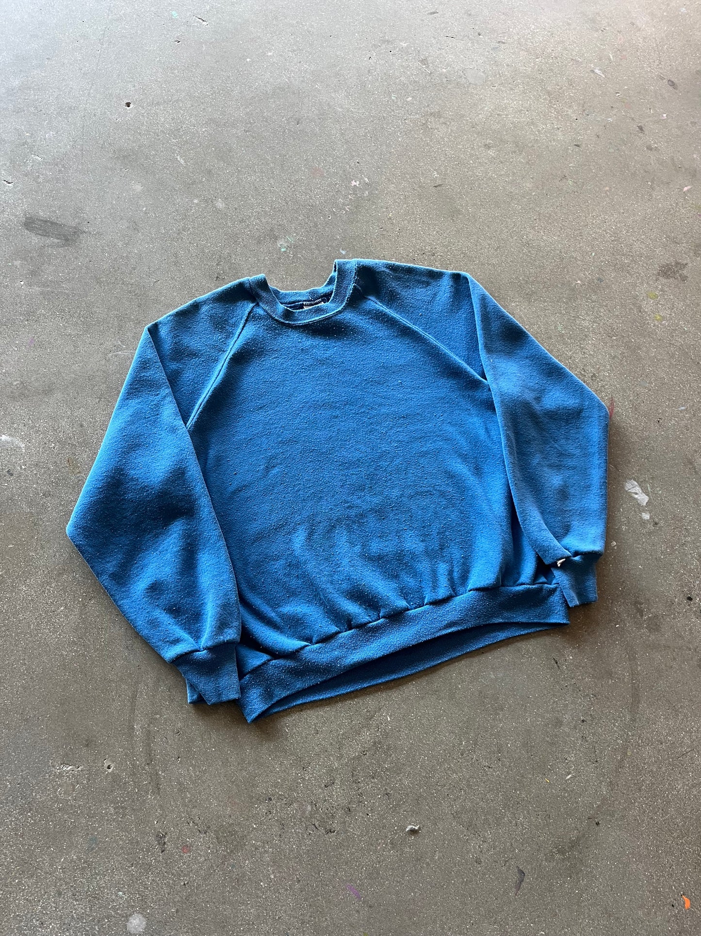 80’S DICKIES BLUE RAGLAN CREWNECK - M