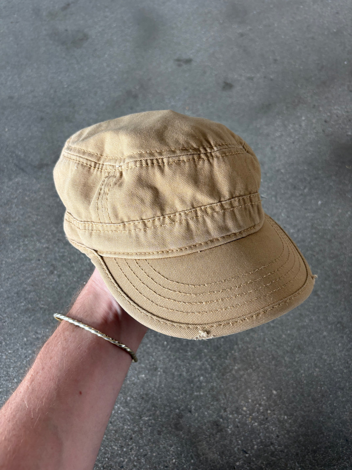 70’S KHAKI MILITARY CADET HAT - ONE SIZE