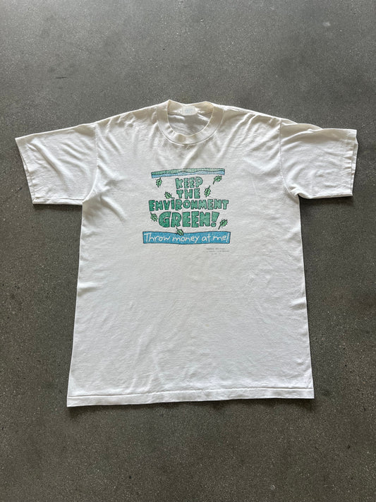 90’S “THROW MONEY AT ME!” TEE - L/XL