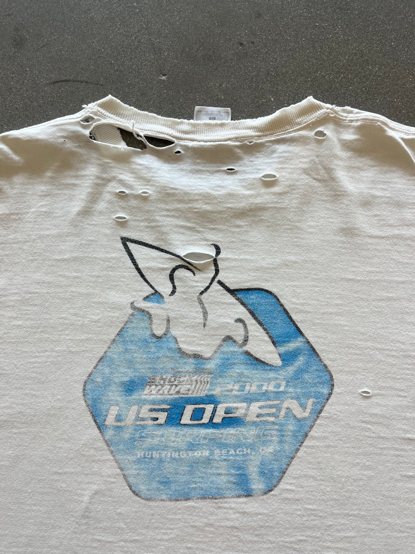 2000’S DISTRESSED “US OPEN” FADED TEE - BOXY L/XL
