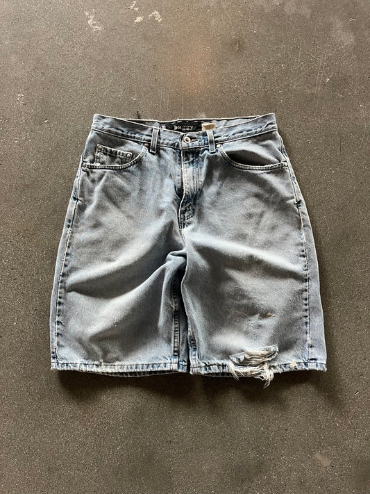 90’S BAGGY LEVI’S SILVERTAB LIGHT WASH JORTS - 33