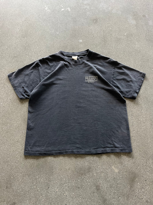 90’S FADED “OLD NAVY STAFF” TEE - BOXY L