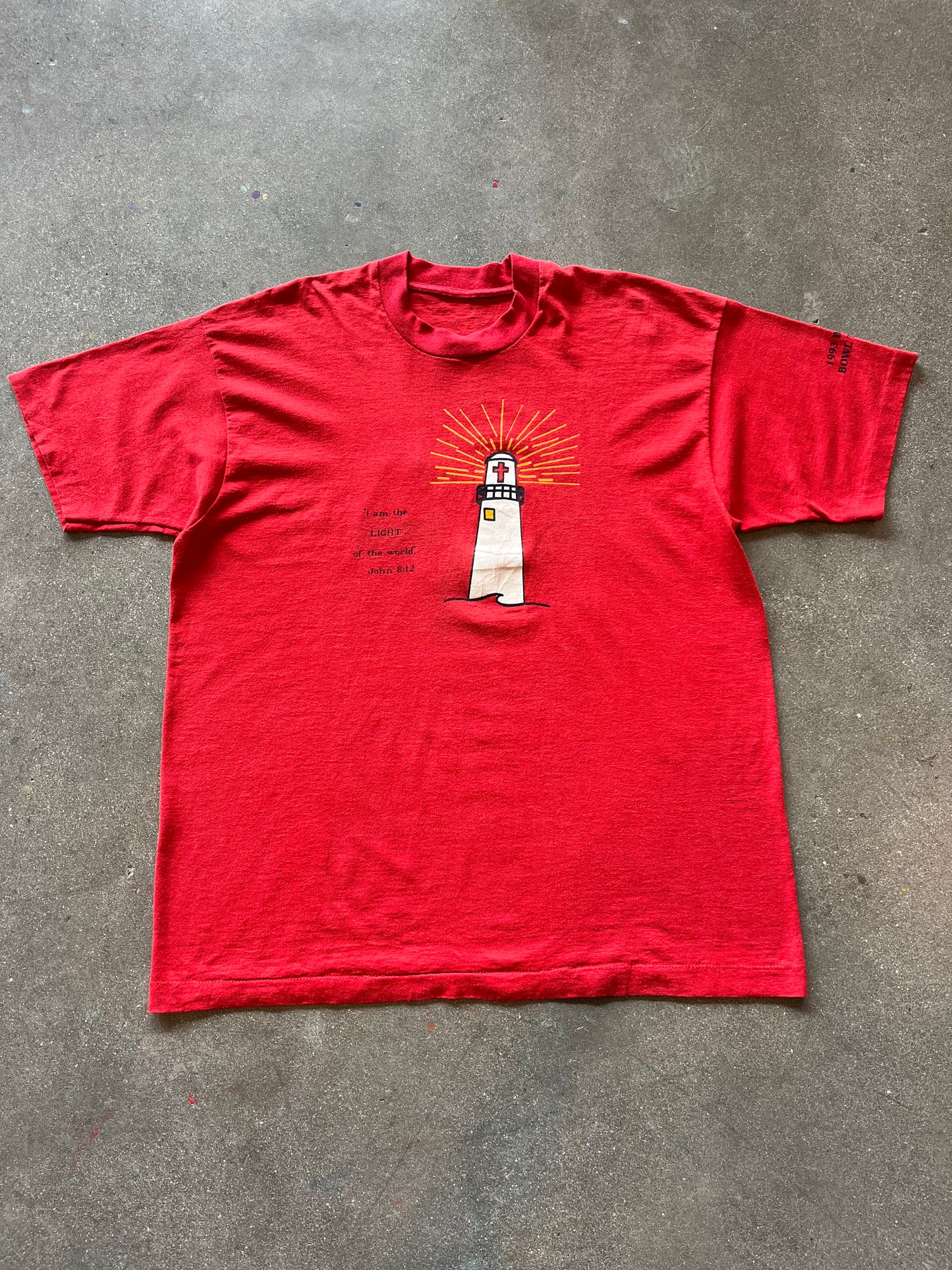 90’S “I AM THE LIGHT OF THIS WORLD” BIBLE VERSE TEE - XL
