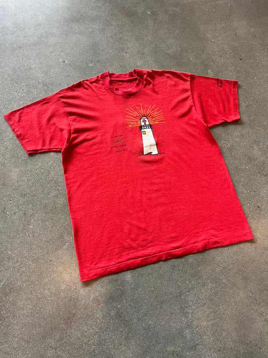 90’S “I AM THE LIGHT OF THIS WORLD” BIBLE VERSE TEE - XL