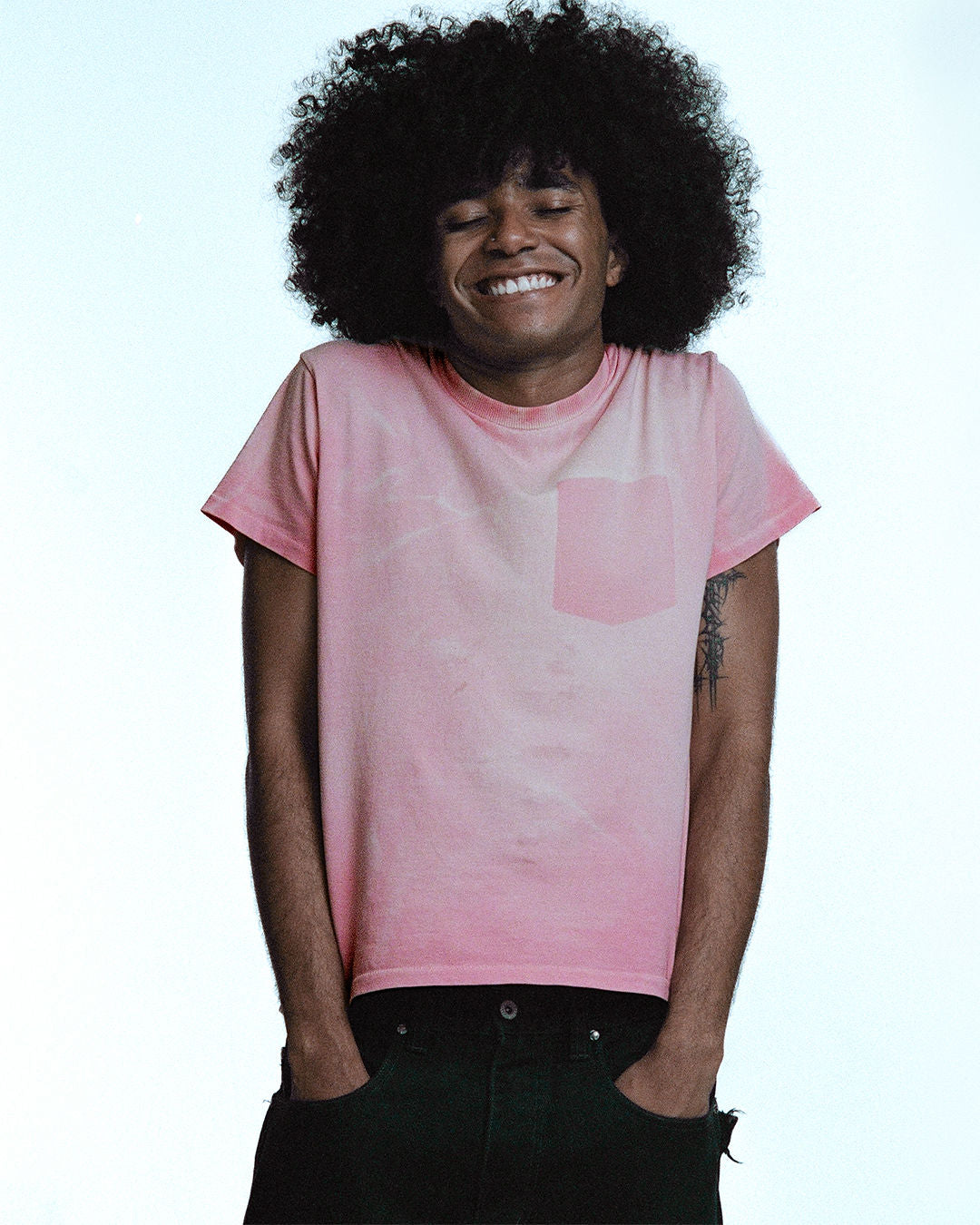 BUBBLEGUM GHOST POCKET TEE (MADE TO ORDER)