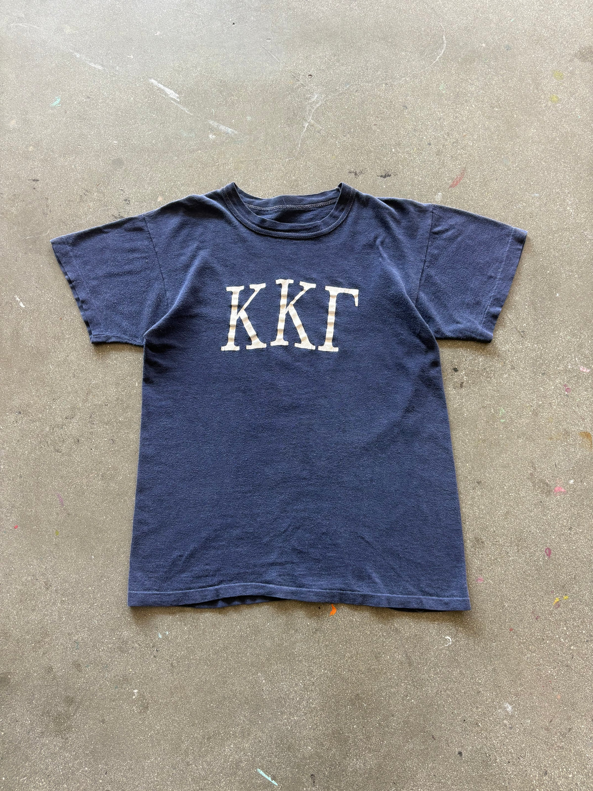 70'S NAVY "KAPPA KAPPA GAMMA' FRATERNITY BABY TEE - S/M