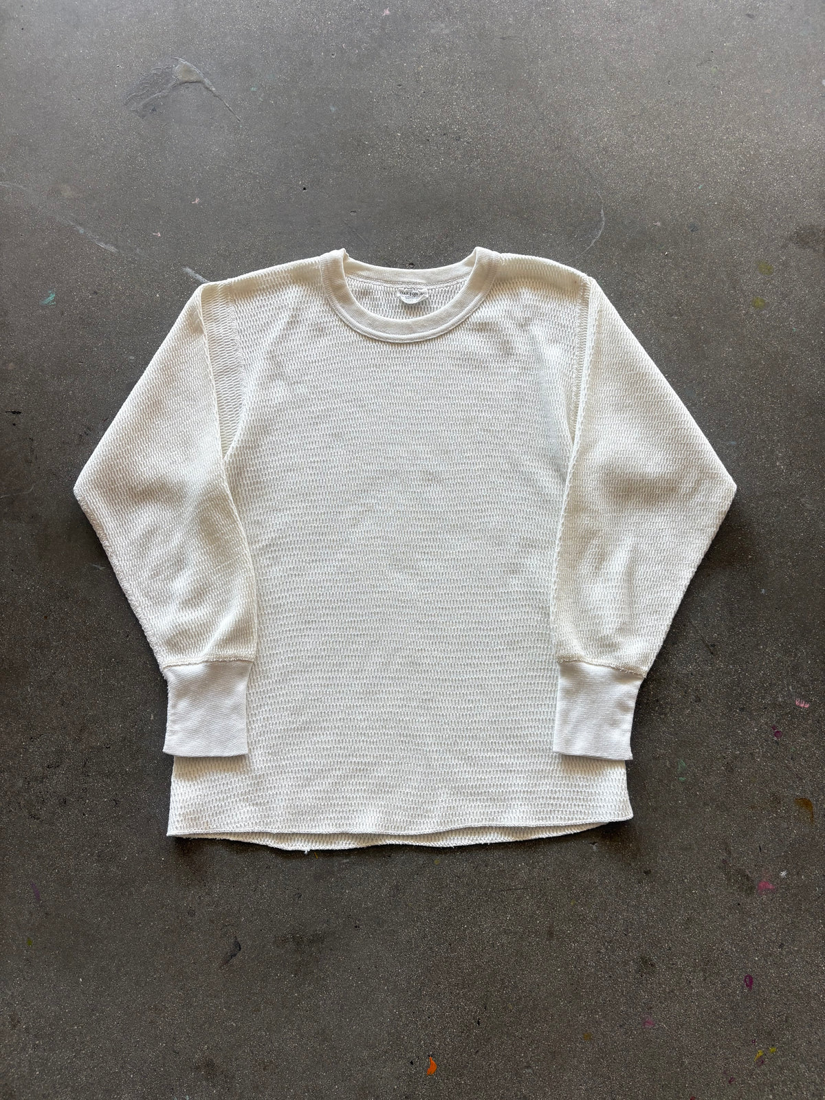 80'S IVORY "OAKTON" WAFFLE THERMAL - M