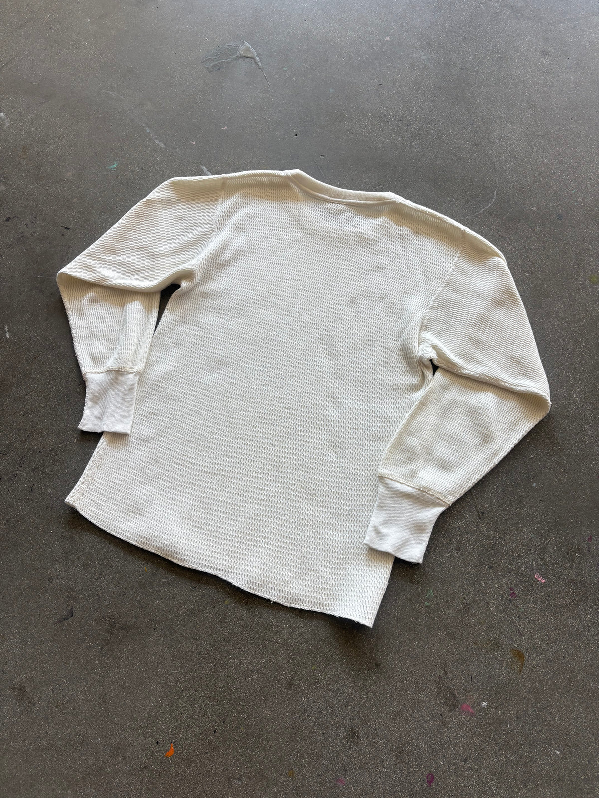 80'S IVORY "OAKTON" WAFFLE THERMAL - M