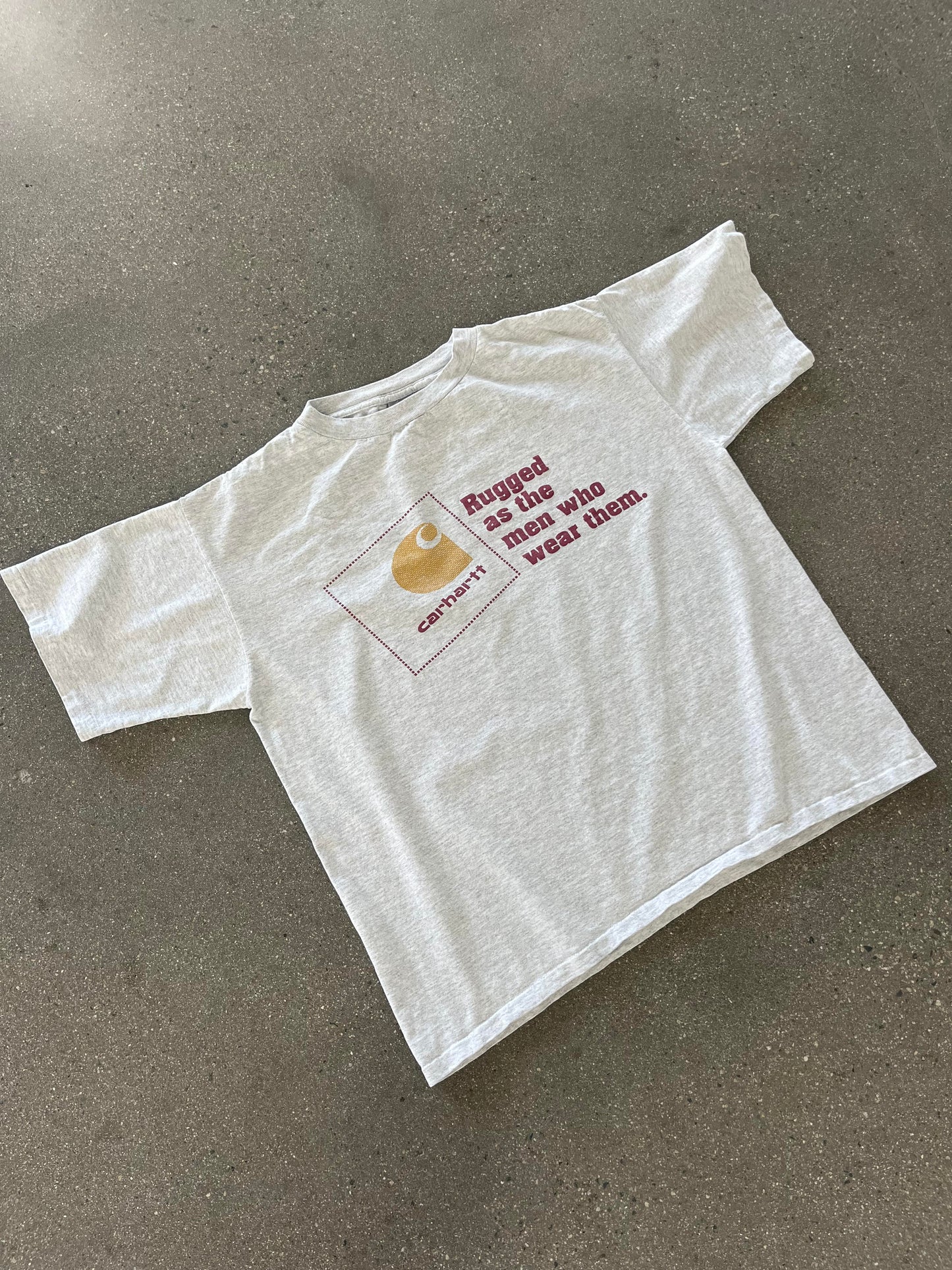 90'S CARHARTT "RUGGED LIKE THE MEN WHO WEAR THEM" TEE - BOXY L/XL