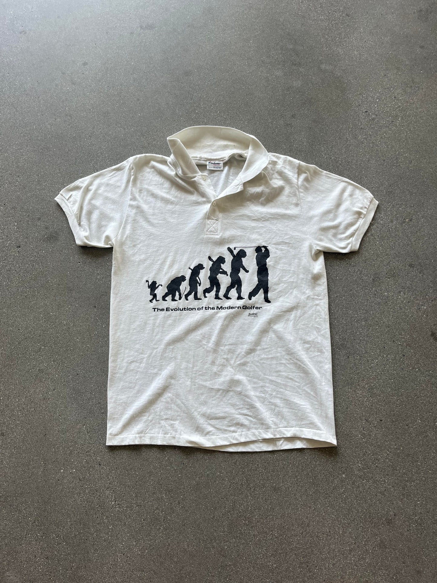 90'S "THE EVOLUTION OF THE MODERN GOLFER" SHIRT - L